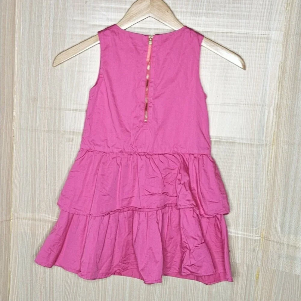 Crewcuts Girls Pink Sleeveless Ruffle Layered Sundress 5